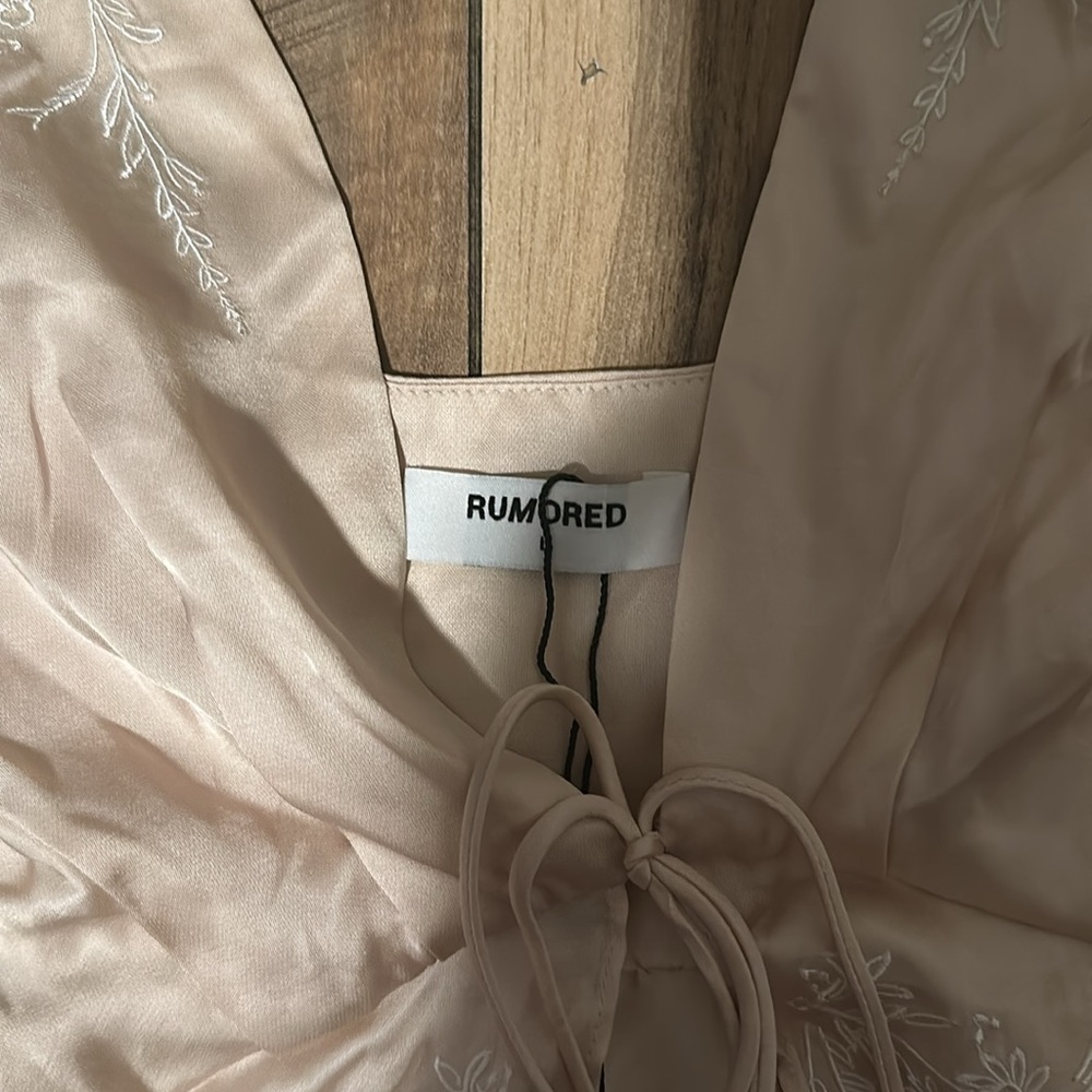 Rumored Cream Chemise with Plunging V-Neck - Picture 10 of 12